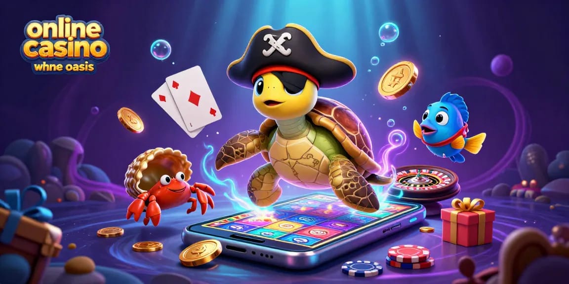 Join the adventure in an online casino ohne oasis with a treasure-seeking pirate turtle and friends.