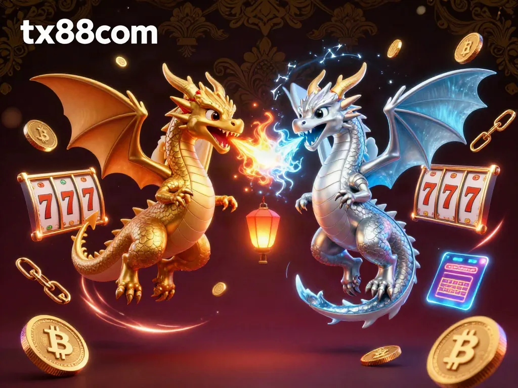 Win big at tx88com with captivating dragons and vibrant slot game elements in an immersive 3D world.