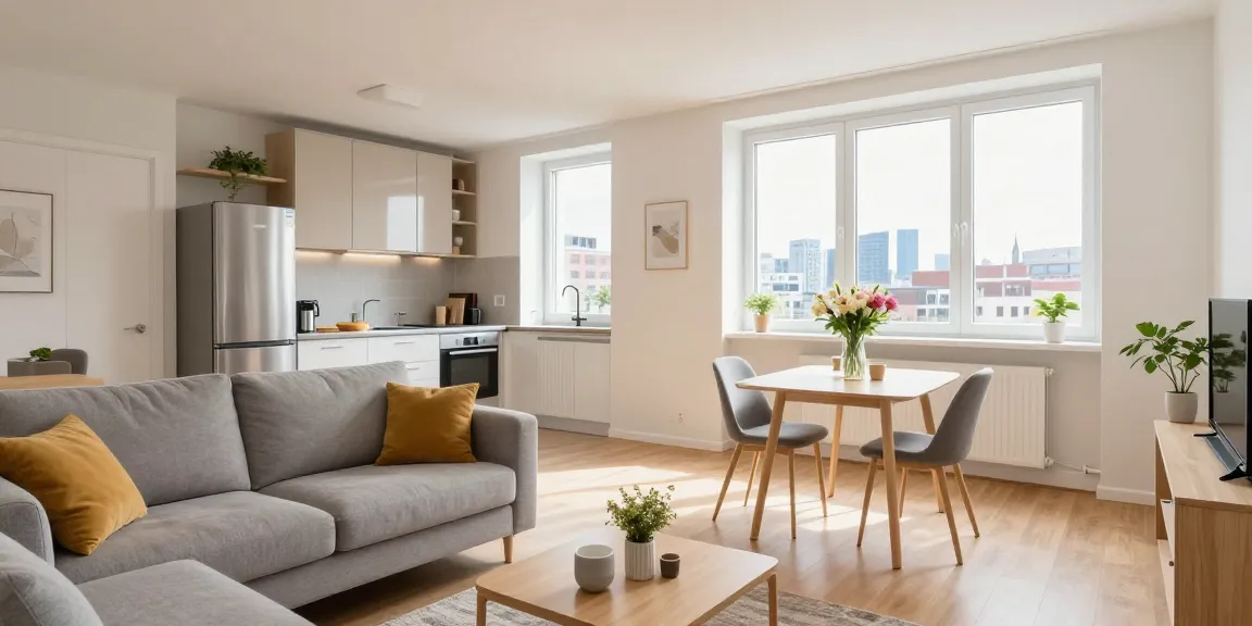 Bequeme Monteurzimmer Hannover mit modernem Wohnraum und einladender Atmosphäre.