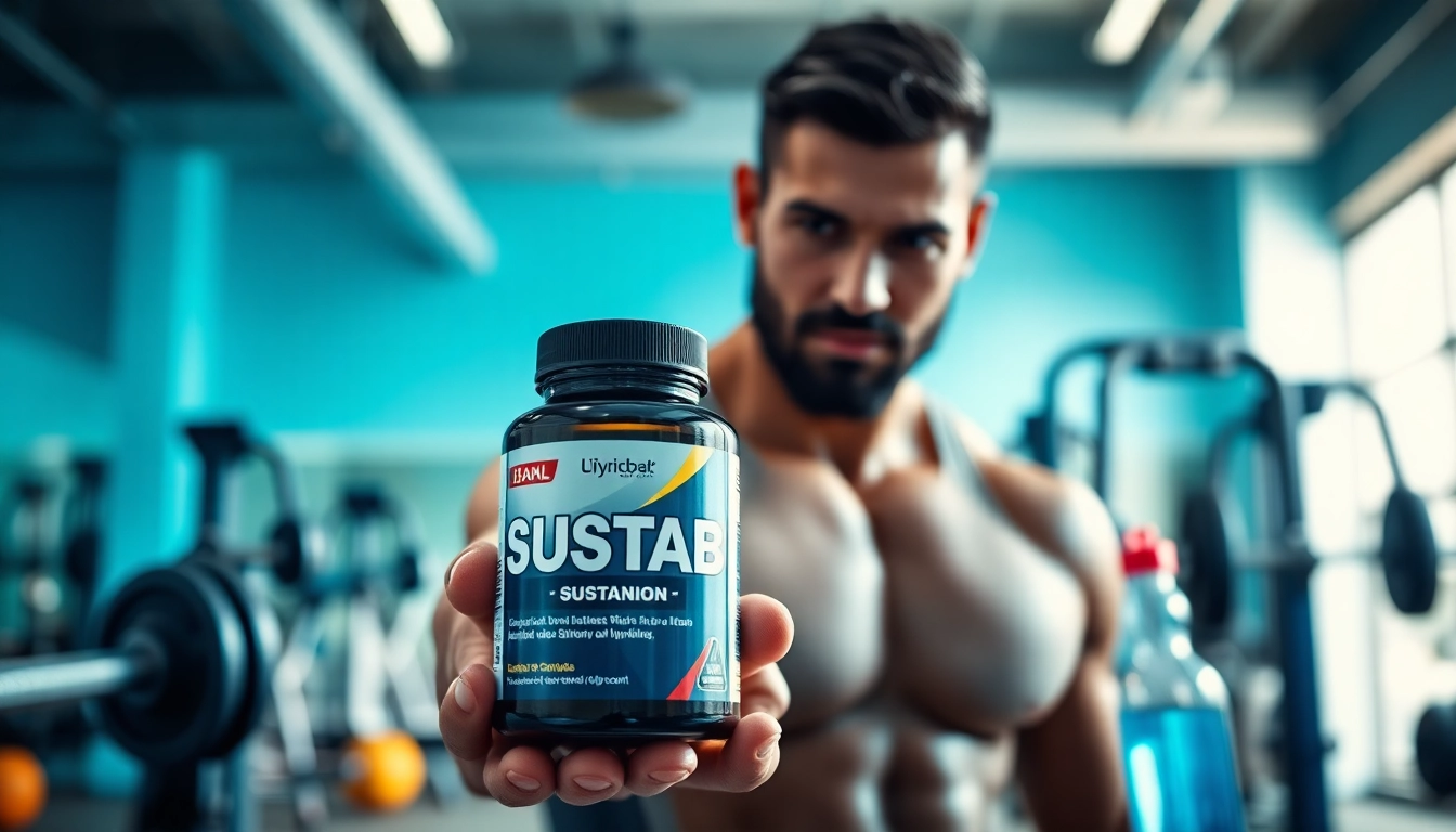 Sustabal Sustanon in action-packed fitness environment showcasing dedication and health.