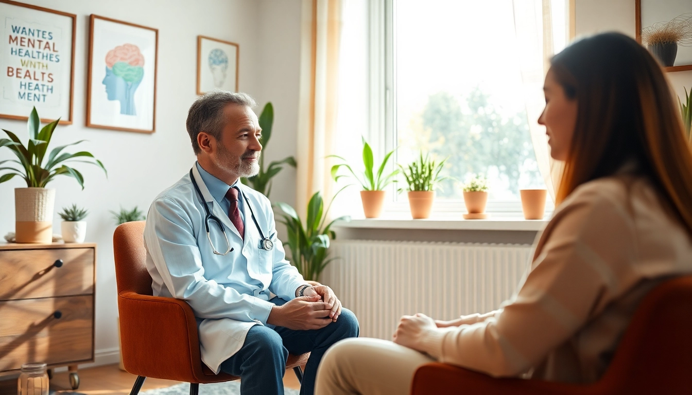 Promote mental health awareness through empathetic psychiatrist and patient interaction.